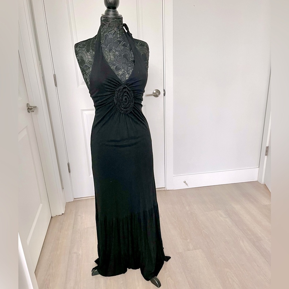 Black Detailed Maxi